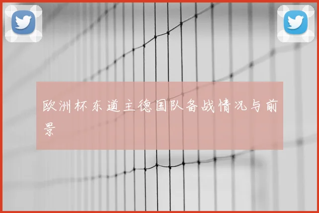 欧洲杯东道主德国队备战情况与前景